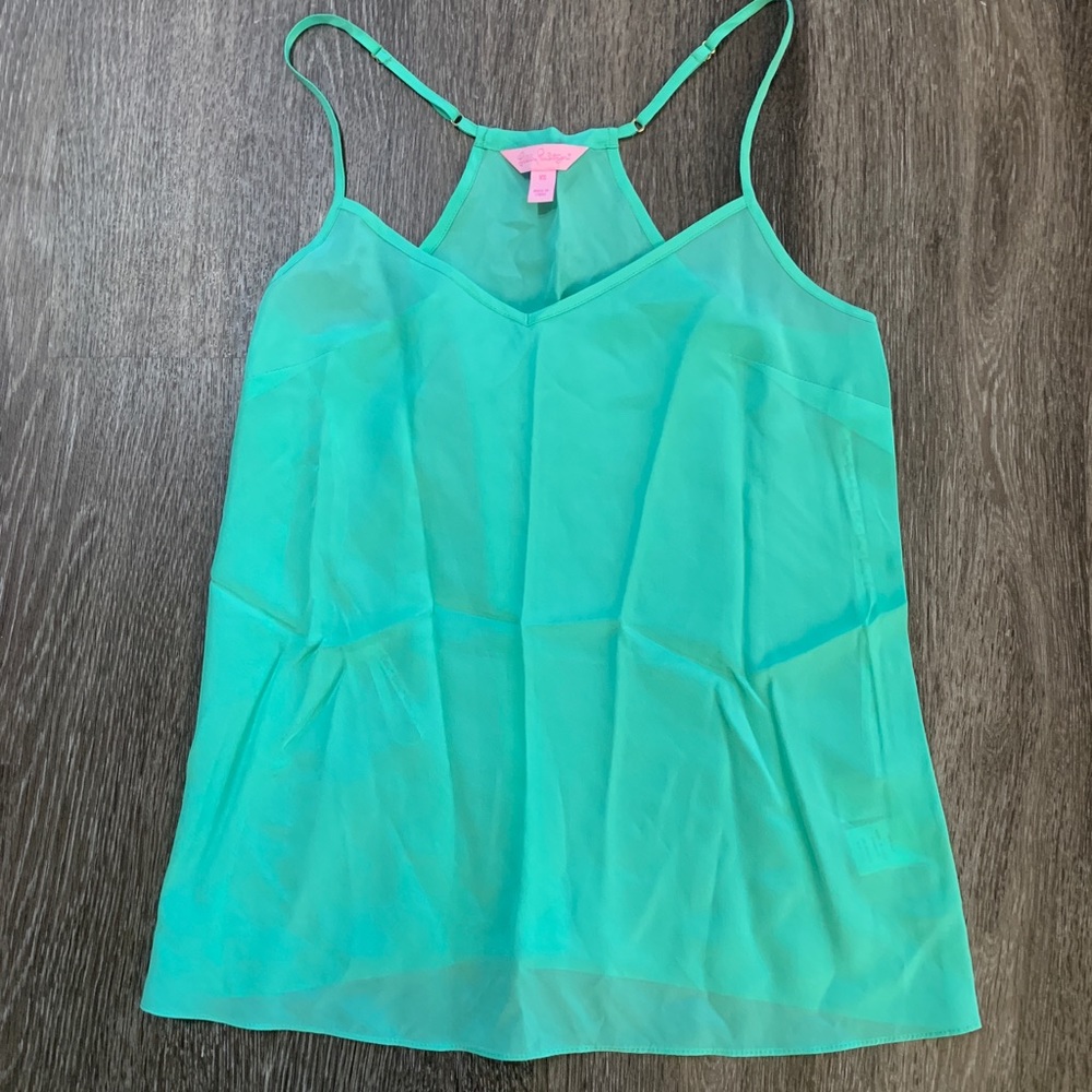 Lilly Pulitzer Dusk Racer Back Silk Tank Top